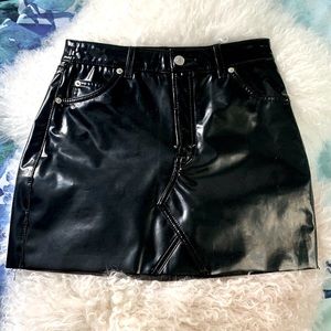 Topshop Womens Vinyl Skirt